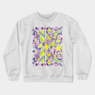 watercolor vibrant floral Crewneck Sweatshirt